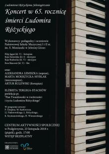 Koncert dla upamiętnienia 65. rocznicy śmierci Ludomira Różyckiego