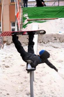Narciarski freestyle pod ratuszem