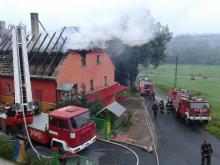 Pożar domu w Rybnicy