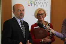 Prof. Ryszard Legutko i Marzena Machałek. Fot. ROB