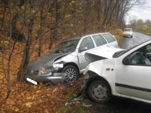 Rozlany olej przyczyną kolizji