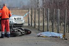 Śmierć motocyklisty na drodze