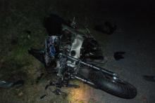 Rozbite kawasaki - zginął motocyklista i pasażerka
