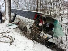 Wypadek autobusu, są ranni