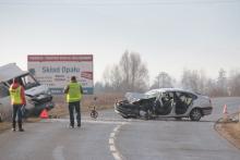 Czołowe zderzenie na drodze do Karpacza