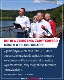Posłowie włączają się do batalii o most w Pilchowicach