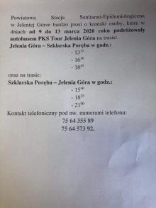 Pierwszy zakażony koronawirusem w Jeleniej Górze