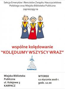 Kolędujmy wszyscy wraz wspólne kolędowanie