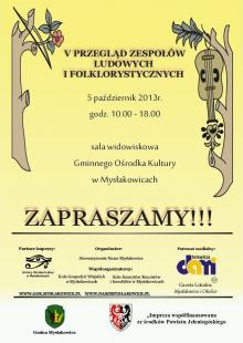 V PRZEGLĄD ZESPOŁÓW LUDOWYCH I FOLKLORYSTYCZNYCH W MYSŁAKOWICACH