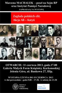 WYSTAWA ZAGŁADA POLSKICH ELIT. AKCJA AB - KATYŃ